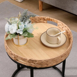 2Pcs Nesting Tables Round Side Tables Coffee Table For Living Room Bedroom - thumbnail 3
