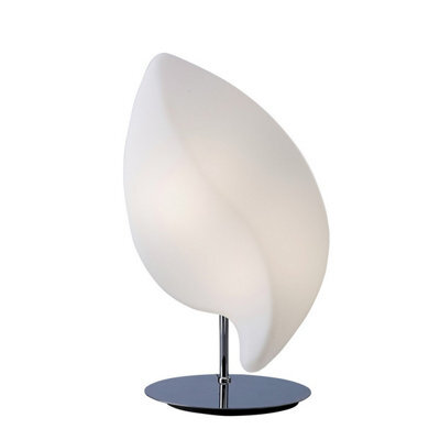 Luminosa Lighting Luminosa Natura Table Lamp 2 Light E27 Small Indoor, Polished Chrome/opal White - image 1