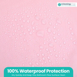 Neel Blue Shower Curtain With Hooks, Water-Resistant Vinyl Fabric, 180Cm X 180Cm Pink - thumbnail 3