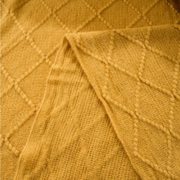 Living And Home Yellow Diamond-Patterned Knitted Tassel Blanket, 130Cm L X 170Cm W - thumbnail 7
