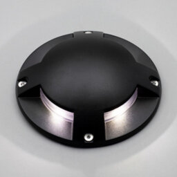 Litecraft 4 Way Black Outdoor Led Surface Mount Drive Over Ground Light - Black - thumbnail 3