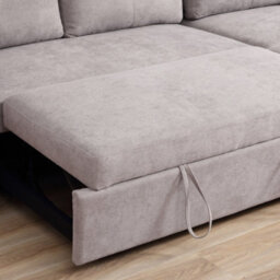 Wyld Haus Kaba Light Grey Fabric 3-Seater Sofa Bed With Reversible Chaise And Hidden Storage - thumbnail 9