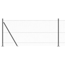 Berkfield Fencing Set Grey 25 X 1 M Powder-Coated Steel - thumbnail 6