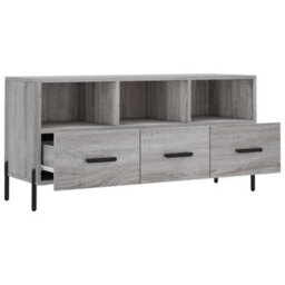 Berkfield Tv Cabinet Grey Sonoma 102X36X50 Cm Engineered Wood - thumbnail 6
