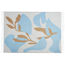 Beliani Blanket Hakui 130 X 170 Cm Blue - thumbnail 6