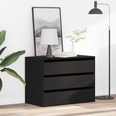 Walplus Chest Of Drawers Black Oak 80 X 41 X 58 Cm Engineered Wood - image 1