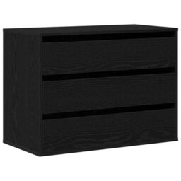 Walplus Chest Of Drawers Black Oak 80 X 41 X 58 Cm Engineered Wood - thumbnail 2