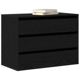 Walplus Chest Of Drawers Black Oak 80 X 41 X 58 Cm Engineered Wood - thumbnail 3