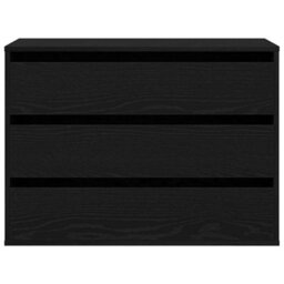 Walplus Chest Of Drawers Black Oak 80 X 41 X 58 Cm Engineered Wood - thumbnail 7
