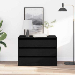 Walplus Chest Of Drawers Black Oak 80 X 41 X 58 Cm Engineered Wood - thumbnail 4