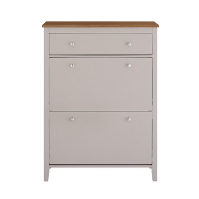Sobuy Fsr89-Ka, Slim Shoe Storage Cabinet For 12 Pairs Wooden Shoe Rack Cabinet With 2 Flip Drawers,w80.2Xd25.1Xh108.2 - image 1