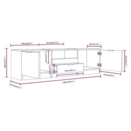 Walplus Tv Cabinet Sonoma Oak 140X35X40 Cm Engineered Wood - thumbnail 8