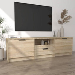 Walplus Tv Cabinet Sonoma Oak 140X35X40 Cm Engineered Wood - thumbnail 3