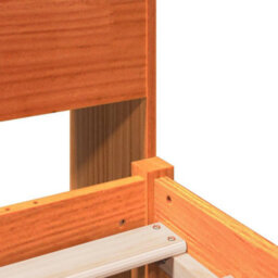 Berkfield Bookcase Bed Without Mattress Wax Brown 180X200 Cm Super King Solid Wood - thumbnail 9