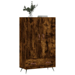 Berkfield Highboard Smoked Oak 69.5X31X115 Cm Engineered Wood - thumbnail 4