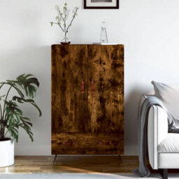 Berkfield Highboard Smoked Oak 69.5X31X115 Cm Engineered Wood - thumbnail 1