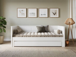 Flair Noomi Erika Solid Wood Guest Bed - White - thumbnail 4