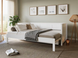 Flair Noomi Erika Solid Wood Guest Bed - White - thumbnail 3
