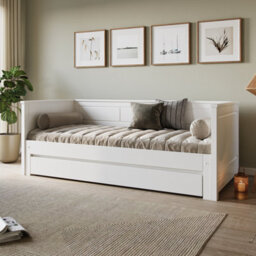 Flair Noomi Erika Solid Wood Guest Bed - White - thumbnail 1