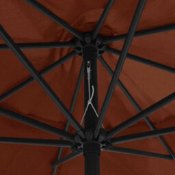 Berkfield Outdoor Parasol With Metal Pole 400 Cm Terracotta - thumbnail 5