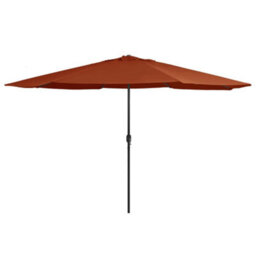 Berkfield Outdoor Parasol With Metal Pole 400 Cm Terracotta
