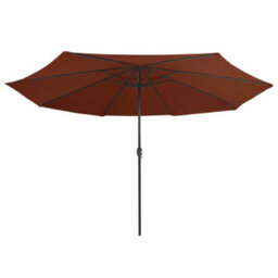 Berkfield Outdoor Parasol With Metal Pole 400 Cm Terracotta - thumbnail 3