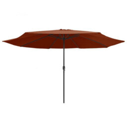 Berkfield Outdoor Parasol With Metal Pole 400 Cm Terracotta - thumbnail 2