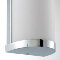 Ip44 Bathroom Wall Light Chrome & Frosted Glass Modern Round Twin Curved Lamp - thumbnail 5