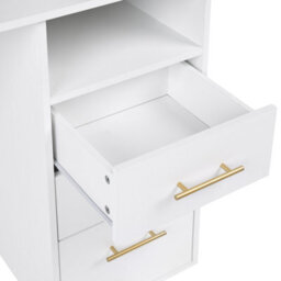 Wyld And Coco Lumina Home Desk White 120 X 60 Cm With Three Drawers Minimalist - thumbnail 7