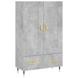 Berkfield Highboard Concrete Grey 69.5X31X115 Cm Engineered Wood - thumbnail 2
