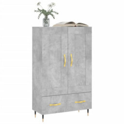 Berkfield Highboard Concrete Grey 69.5X31X115 Cm Engineered Wood - thumbnail 3