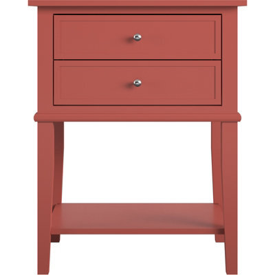 Dorel Home Franklin Accent Table With 2 Drawers Terracotta - image 1