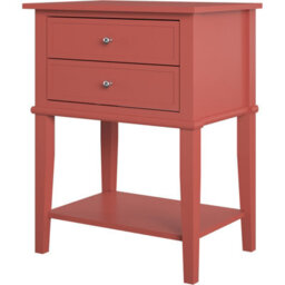 Dorel Home Franklin Accent Table With 2 Drawers Terracotta - thumbnail 2