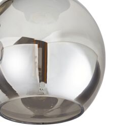 GoodHome Mebel Matt Glass & Metal Antique Brass Effect 3 Lamp Led Ceiling Light - thumbnail 4