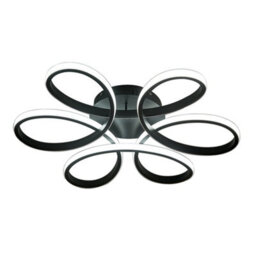 Darphe 65W Remote Control Dimmable Led Semi-Flush Ceiling Light, Petal Shaped Living Room Ceiling Light - thumbnail 1