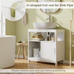 Gainoom Bathroom Under Sink Vanity Cabinet With 2 Sliding Door - thumbnail 8