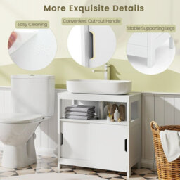 Gainoom Bathroom Under Sink Vanity Cabinet With 2 Sliding Door - thumbnail 4
