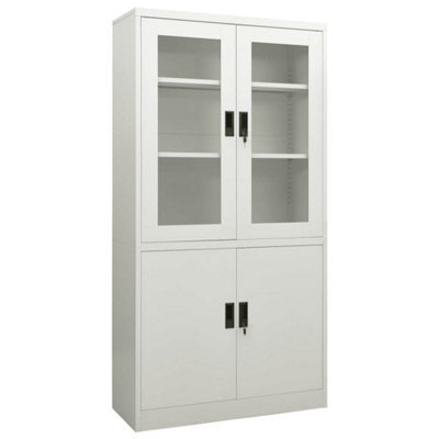 Vidaxl Office Cabinet Light Grey 90X40X180 Cm Steel - image 1