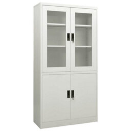 Vidaxl Office Cabinet Light Grey 90X40X180 Cm Steel