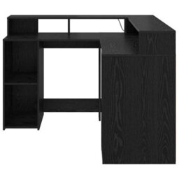 Berkfield Modern Desk Black Oak 130X130X91 Cm Engineered Wood - thumbnail 6