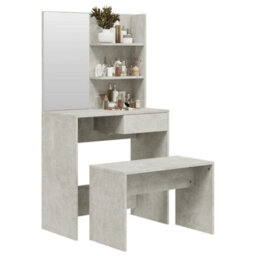 Walplus Dressing Table Set Concrete Grey 74.5X40X141 Cm - thumbnail 3