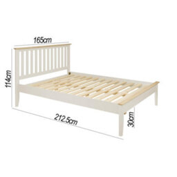 Statement Furniture Pembroke 5Ft King Size Bed Frame With Slatted Headboard - Pebble - thumbnail 2