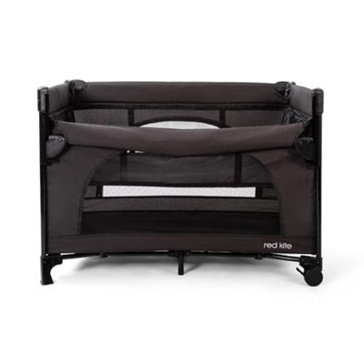 Red Kite Dreamer Bedside Crib With Newborn Bassinette - Black