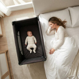 Red Kite Dreamer Bedside Crib With Newborn Bassinette - Black - thumbnail 7