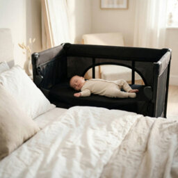 Red Kite Dreamer Bedside Crib With Newborn Bassinette - Black - thumbnail 6