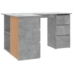 Vidaxl Corner Desk Concrete Grey 145X100X76 Cm Engineered Wood Corner Desks - thumbnail 6