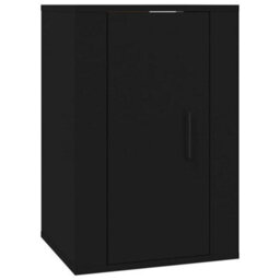 Berkfield Wall Mounted Tv Cabinets 2 Pcs Black 40X34.5X60 Cm - thumbnail 5