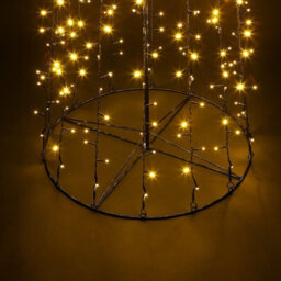 5Ft  Christmas Xmas Led Star Cone Tree Lights Decoration Indoor & Outdoor - Warm White - thumbnail 3