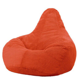 Icon Gaming Bean Bag Recliner & Footstool Jumbo Cord Terracotta - thumbnail 5