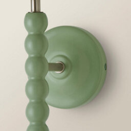 Valuelights Bobbin Green Wall Light With Trim Scallop Shade And Bulb - thumbnail 6
